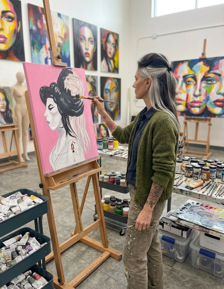 Dana Edri in the studio