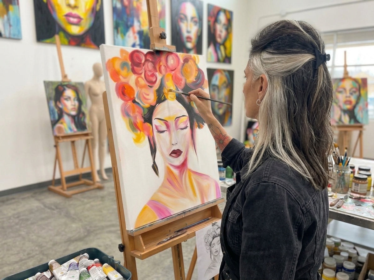 Dana Edri in the studio