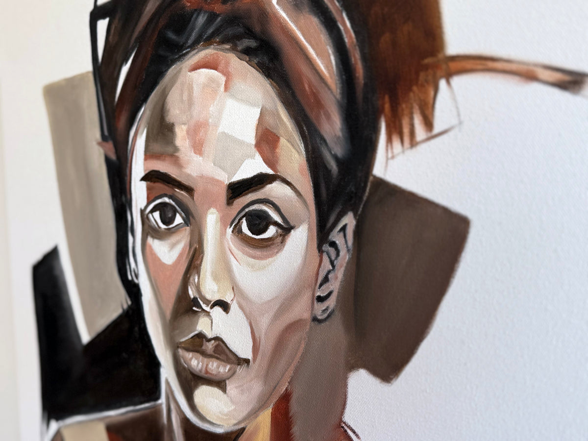 Fragments — detail, oil painting by Dana Edri
