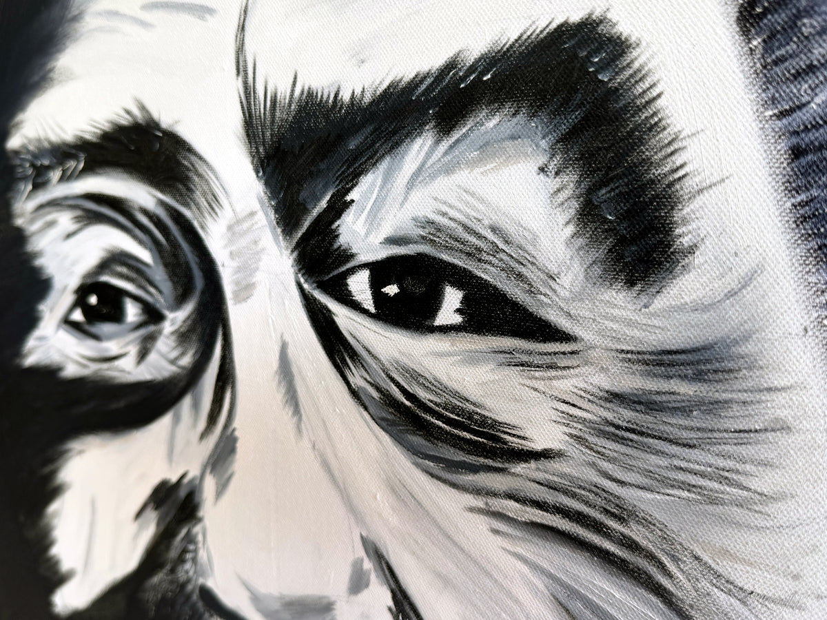 Elder — detail, oil painting by Dana Edri