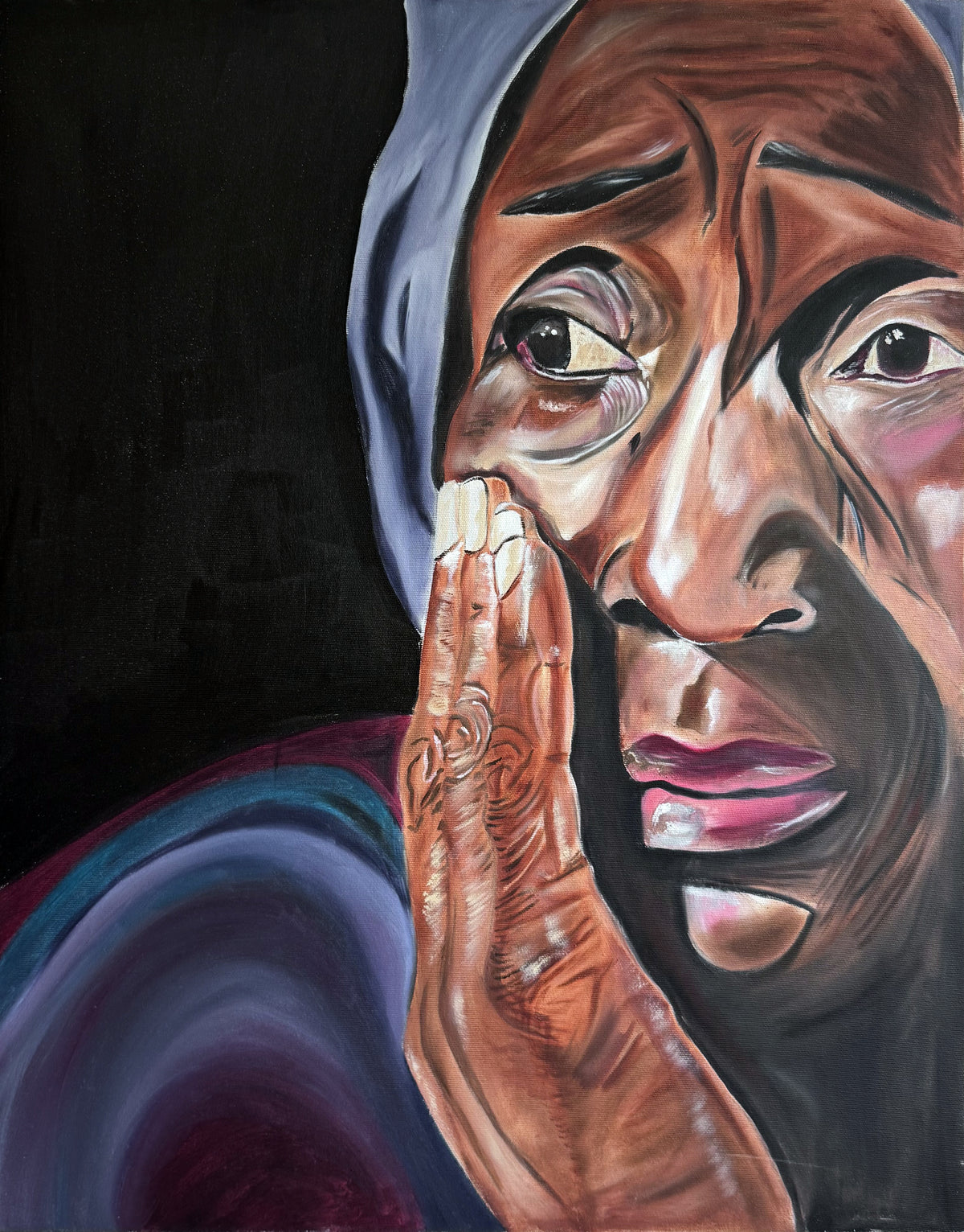 Worry — oil painting by Dana Edri