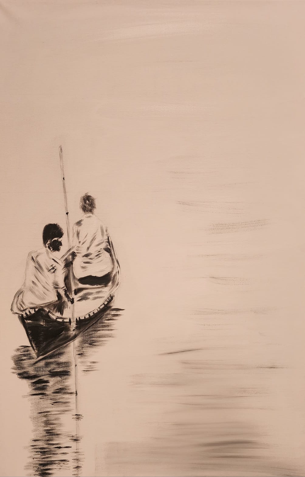 Crossing — oil painting by Dana Edri