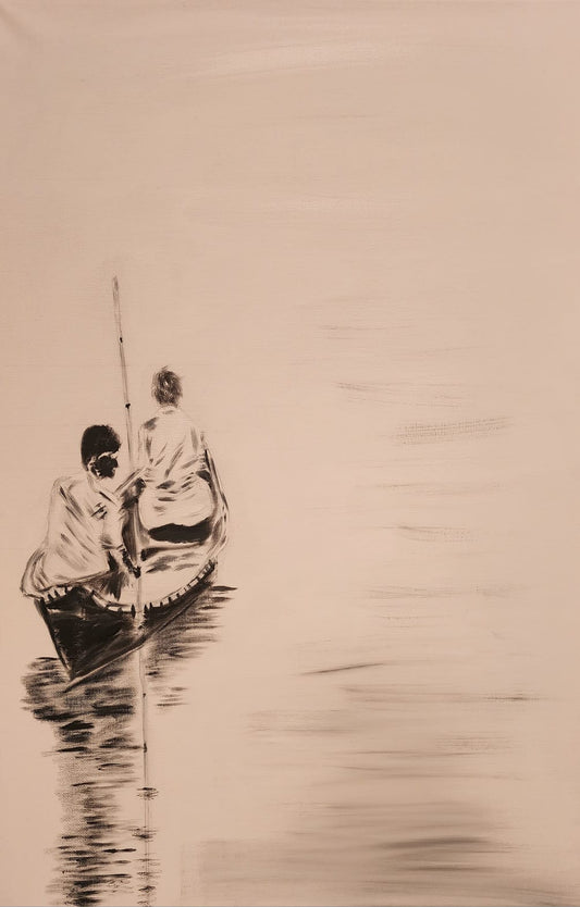 Crossing — oil painting by Dana Edri