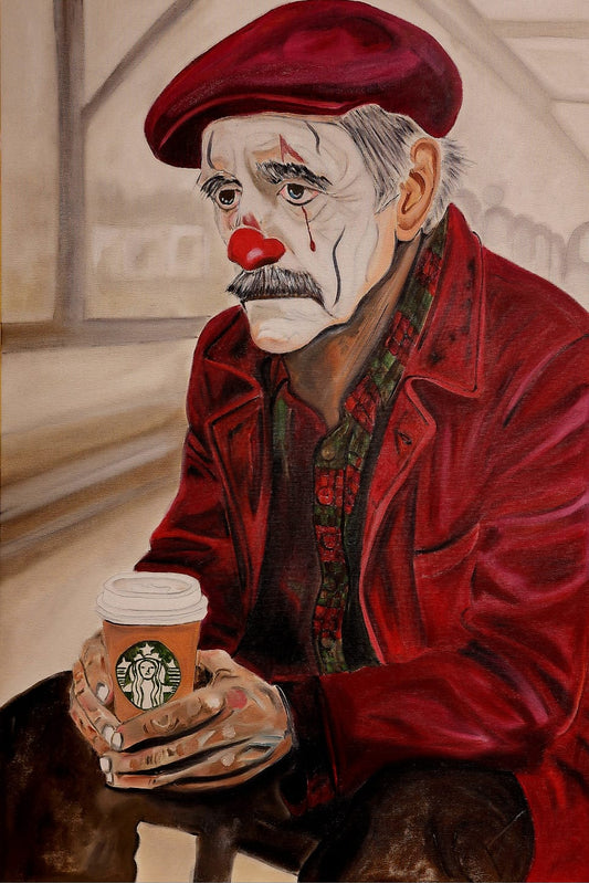 Coffee Break — oil painting by Dana Edri