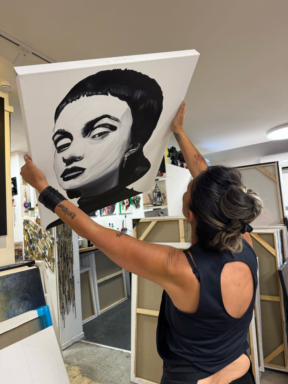 Dana Edri painting in a collector home