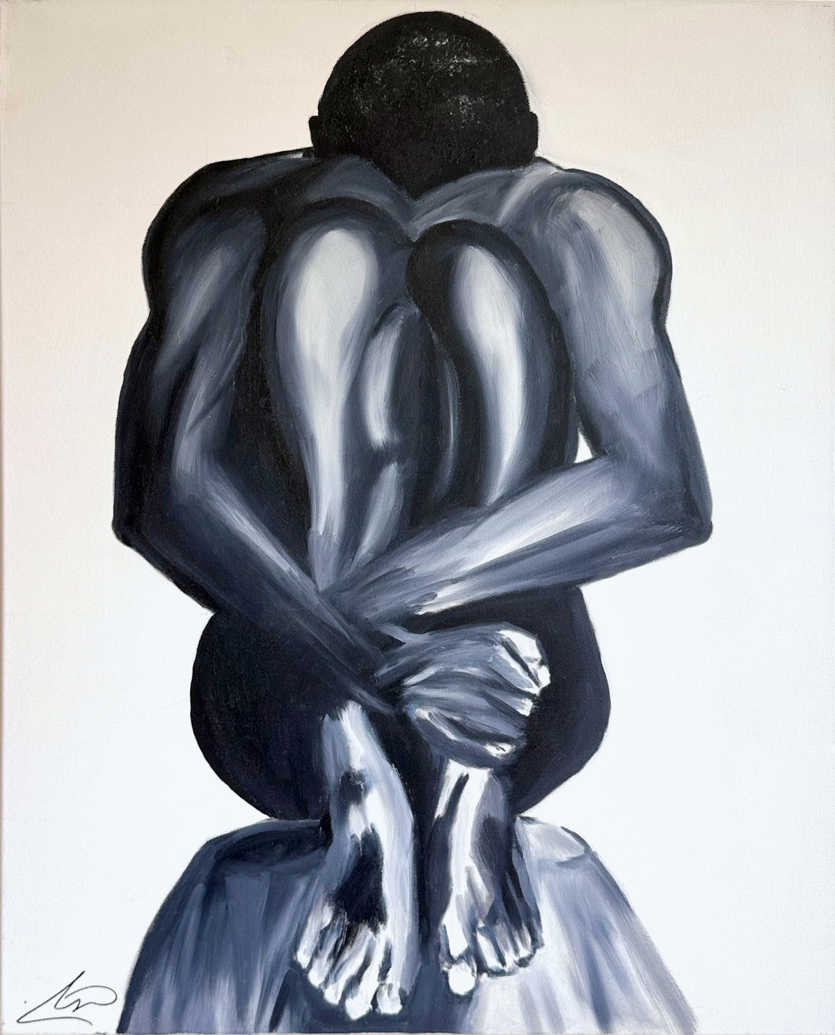 Folded — right canvas, oil painting by Dana Edri